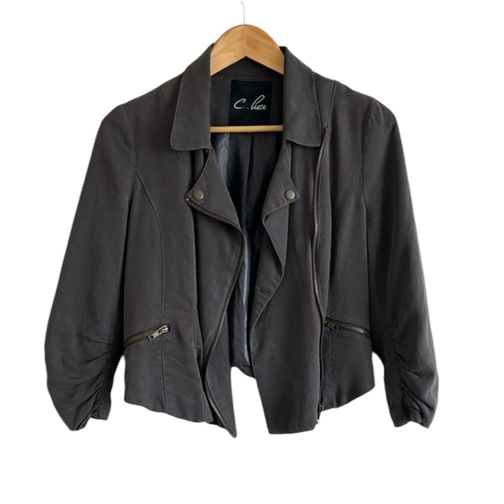 C. Luce Tencel Zip Up Jacket